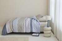 Beddinghouse Mako Satin Bettwäsche Hil Blue 135 cm x 200 cm blau