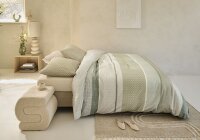 Beddinghouse Mako Satin Bettwäsche Hil Grey Green grün 155 cm x 220 cm grau