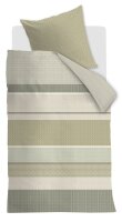 Beddinghouse Mako Satin Bettwäsche Hil Grey Green grün 155 cm x 220 cm grau