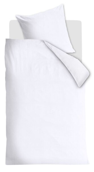 Beddinghouse Baumwollmischung Bettwäsche Sun White 135 cm x 200 cm weiß