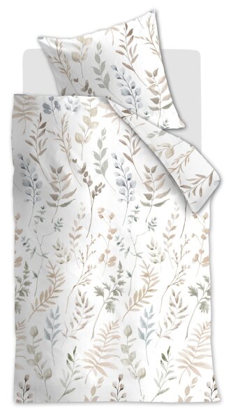 Beddinghouse Baumwolle Bettwäsche Silent White 155 cm x 220 cm weiß