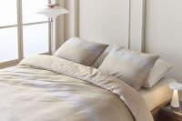 Beddinghouse Mako Satin Bettwäsche Abstract al 135 cm x 200 cm natur