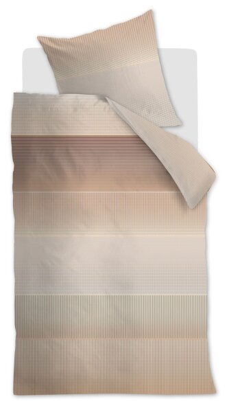 Beddinghouse Mako Satin Bettwäsche Abstract Terra Terra 135 cm x 200 cm orange