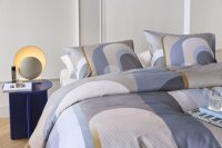 Beddinghouse Mako Satin Bettwäsche Archi Blue Grey grau 155 cm x 220 cm blau