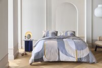 Beddinghouse Mako Satin Bettwäsche Archi Blue Grey grau 155 cm x 220 cm blau