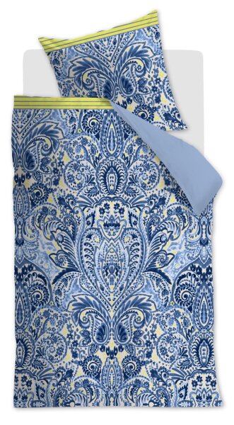 Oilily Mako Satin Bettwäsche OLY Linzi Blue 155 cm x 220 cm blau