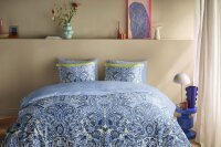 Oilily Mako Satin Bettwäsche OLY Linzi Blue 155 cm x 220 cm blau