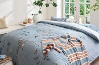 PiP Studio Perkal Bettwäsche PIP Bamboo Blossom Light Blue Hell 135 cm x 200 cm blau