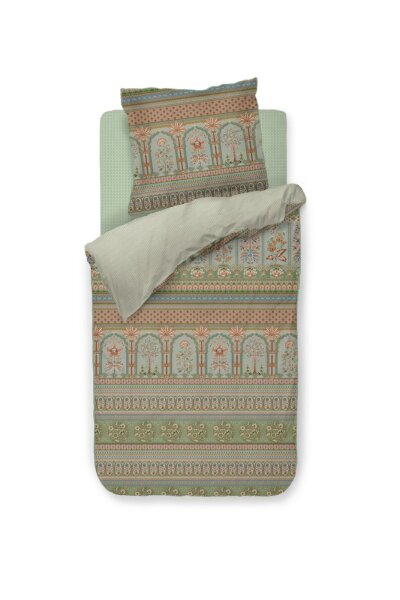 PiP Studio Perkal Bettwäsche PIP Bollywood Dreams Green 200 cm x 200 cm grün