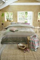 PiP Studio Perkal Bettwäsche PIP Bollywood Dreams Green 200 cm x 200 cm grün