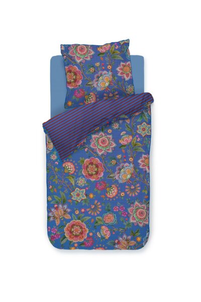 PiP Studio Perkal Bettwäsche PIP Bombay Bold Dark Blue Dunkel 200 cm x 200 cm blau