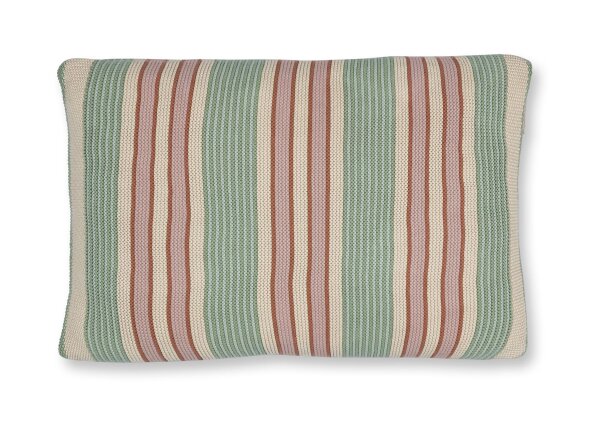 PiP Studio Kissen ko PIP Bonsoir Combistripe Green 60 cm x 40 cm grün