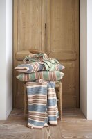 PiP Studio Kissen ko PIP Bonsoir Combistripe Green 60 cm x 40 cm grün