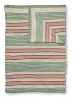 PIP Studio Kuscheldecke PIP Bonsoir Combistripe Green 130x170 Gr&uuml;n