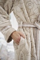 PiP Studio Heimtextilie Ba mantel PIP Jasmin Jacquard Bathrobe Sand M Sand cm x cm natur