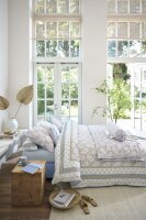 PiP Studio Perkal Bettwäsche PIP Kairi Bloom Light Blue Hell 135 cm x 200 cm blau