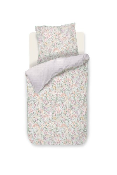PiP Studio Perkal Bettwäsche PIP Lodi Gar n Off-white Cremefarben 155 cm x 220 cm natur