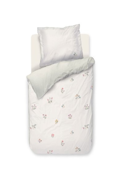 PiP Studio Perkal Bettwäsche PIP Mughal Flower Off-white Cremefarben 135 cm x 200 cm natur