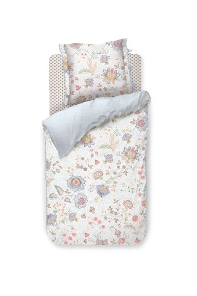 PiP Studio Perkal Bettwäsche PIP Mumbai Morning Light Blue Hell 200 cm x 200 cm blau