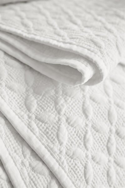PiP Studio Tagesdecke PIP Yuna Throw Off-white Cremefarben 240 cm x 260 cm natur
