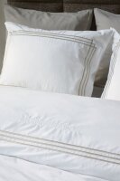 Rivièra Maison Baumwolle Bettwäsche RM Leandro Sand Sand 155 cm x 220 cm natur