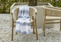 Rivièra Maison Heimtextilie Strandtuch RM Matteo Blue 90 cm x 180 cm blau
