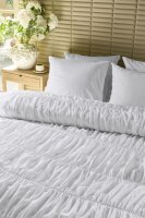 Rivièra Maison Baumwolle Bettwäsche RM Ruffle White 155 cm x 220 cm weiß