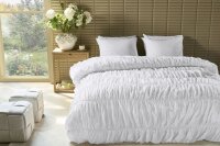 Rivièra Maison Baumwolle Bettwäsche RM Ruffle White 155 cm x 220 cm weiß