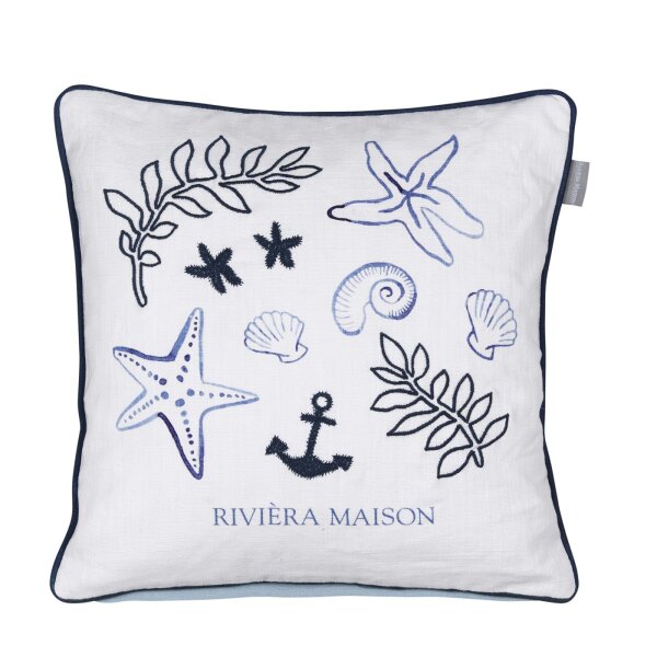 Rivièra Maison Kissen ko RM Sail Away Cushion Blue 45 cm x 45 cm blau