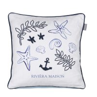 Rivièra Maison Kissen ko RM Sail Away Cushion Blue 45 cm x 45 cm blau