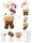 Hello Kitty Plüsch Schlüsselanhänger 10 cm Leo braun Taschenanhänger Kuscheltier Plüschtier Bagclip Stofftier Anime Plush Cute Plushie Halloween Weihnachten Geschenke für Kinder
