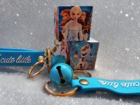 Mini Würfel Frozen die Eiskönigin 3,5 x 3,5 cm Schlüsselanhänger mit Glocke und Motivwürfel Cubix Zauberwürfel für Kinder Geschenke