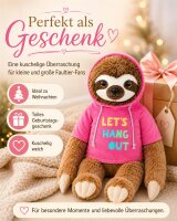 Faultier Kuscheltier XXL 85 cm Pl&uuml;schtier Plush Stofftier Hang Out Rosa