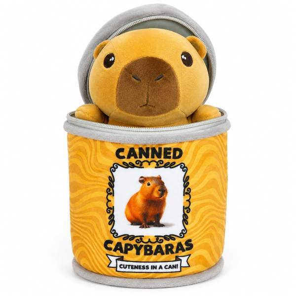 Capybara Kuscheltier in Dose, Plüschtier sortiert, ca. 19 cm weich Kinder Deko Geschenk