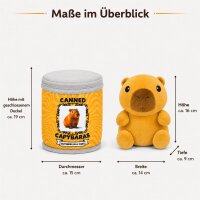 Capybara Kuscheltier in Dose, Plüschtier sortiert, ca. 19 cm weich Kinder Deko Geschenk