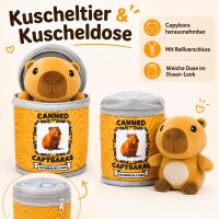 Capybara Kuscheltier in Dose, Plüschtier sortiert, ca. 19 cm weich Kinder Deko Geschenk