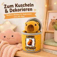 Capybara Kuscheltier in Dose, Plüschtier sortiert, ca. 19 cm weich Kinder Deko Geschenk