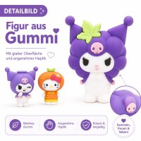 Hello Kitty and Friends Tutty Frutty Sammelfigur in Kapsel, 1 zufällige Mini Gummifigur ca. 4,5 cm, Blind Bag Überraschung, Sammelspielzeug für Kinder