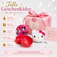 Hello Kitty and Friends Mystery Kapsel Pl&uuml;schfigur, 1 zuf&auml;llige Sammelfigur in Kugel, ca. 5,5 x 6 cm, weicher Mini Pl&uuml;sch, &Uuml;berraschungsfigur f&uuml;r Kinder, Geschenkidee