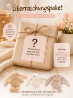 Pl&uuml;sch Hase Schl&uuml;sselanh&auml;nger, flauschiger Hasen Anh&auml;nger, &Uuml;berraschungsfarbe, kleiner Kuscheltier Anh&auml;nger f&uuml;r Rucksack Tasche Schl&uuml;ssel, Geschenk f&uuml;r Kinder M&auml;dchen Jungen