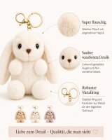 Plüsch Hase Schlüsselanhänger, flauschiger Hasen Anhänger, Überraschungsfarbe, kleiner Kuscheltier Anhänger für Rucksack Tasche Schlüssel, Geschenk für Kinder Mädchen Jungen