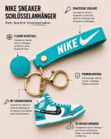 Sneaker-Rucksackanhänger Bag 6cm Basketball & Karabiner grün türkis