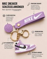 Sneaker-Rucksackanhänger Bag 6cm Basketball & Karabiner lila