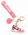 Sneaker-Rucksackanhänger Bag 6cm Basketball & Karabiner rosa