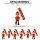 Fußball Schlüsselanhänger Ronaldo Bagclip Rucksackanhänger PVC Figur mit Band – 1 von 6 Designs
