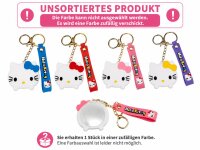 Hello Kitty Schlüsselanhänger mit Kosmetikspiegel, Bagclip, Rucksack Anhänger,1 Stück, Farbe zufällig