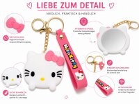 Hello Kitty Schlüsselanhänger mit Kosmetikspiegel, Bagclip, Rucksack Anhänger,1 Stück, Farbe zufällig