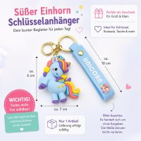 Einhorn Schlüsselanhänger Bagclip, Rucksack Anhänger,1 Stück, Farbe zufällig