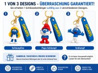 Schlüsselanhänger Schlümpfe mit PVC-Figur und Band – 1 von 3 Designs