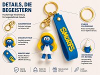 Schlüsselanhänger Schlümpfe mit PVC-Figur und Band – 1 von 3 Designs